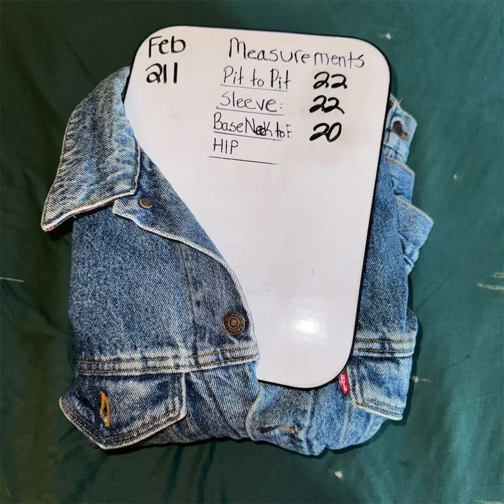 Levi's Men's Vintage, Blokecore Trucker Jacket S Blue Buffalo Plaid Lined Denim‎ - Picture 7 of 7